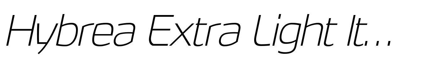 Hybrea Extra Light Italic